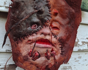 Boyle, the Catfish Man - Wall Hanger Horror SFX Skinned Face Prop, Halloween Décor, Texas Chainsaw Massacre, Cannibal