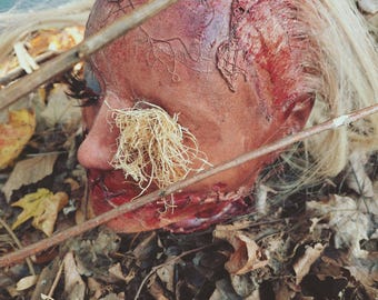 Severed Corpse Head - Horror SFX Latex Prop, Texas Chainsaw Massacre, Ed Gein, Halloween Butcher Prop