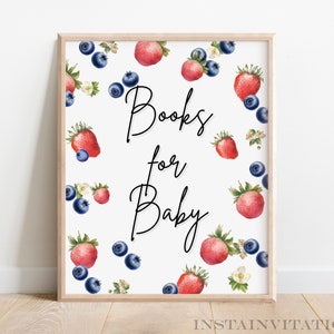 Books For Baby Sign Berry First Birthday Invitation Berry 1st Birthday Digital Invitation Berry Invitation BF2
