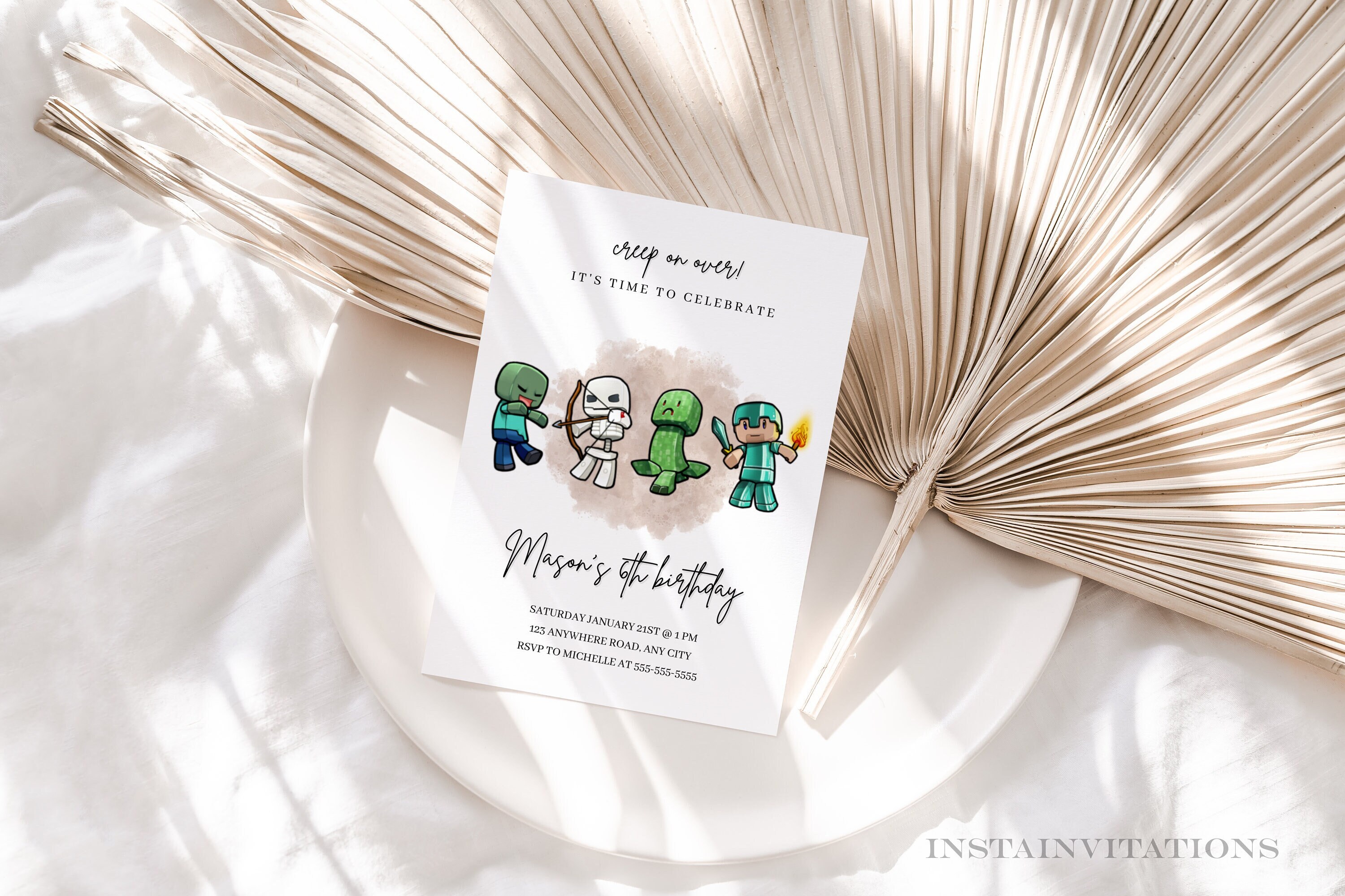 Mobile Editable Canva Invite