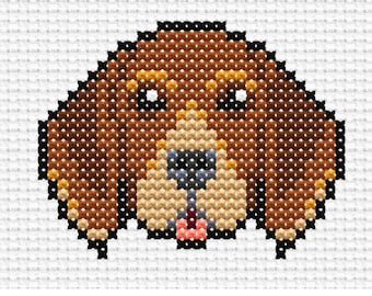 Patrón de punto de cruz de mini beagle: Proyecto fácil para principiantes (Descarga PDF)