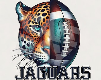 Jaguars Football Mascot PNG: Sublimation Design (Instant Download)