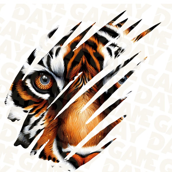 Tiger Scratch png | Tigerauge PNG | Tiger-Maskottchen-Design l Tiger Spirit PNG | Tigerschulgeist png | Fußballtiger png | Sofortiger Download
