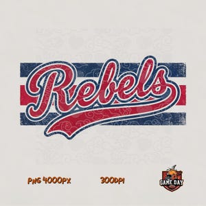 Retro Braves PNG: Team Script Logo School Spirit Sublimation File Digital Download