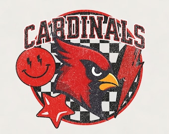 Cardinals Shirt PNG | Cardinals Head T-shirt Sublimation design Cardinals Spirit mascot png Football Cardinals png Instant download