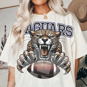 Blaue Jaguare Maskottchen png | Jaguare Fußball png Jaguars Shirt PNG | Jaguare Sublimation design l Jaguare Geist PNG Sofortdownload