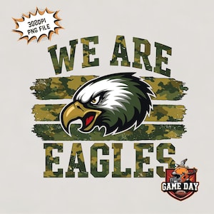 Wir sind Adler PNG | Camo Adler Shirt PNG | Eagles Head T-Shirt Sublimationsdesign l Camo Eagles Spirit Bilddruckdatei