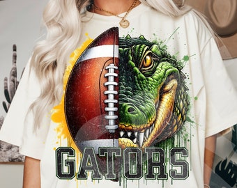 Gators football T-shirt Sublimation design Gator Spirit PNG Alligators Shirt PNG Gator mascot png sublimation file for tees mug caps hoodies