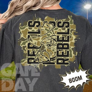 Camo Rebellen png oldschool Tarnrebellen Schule Maskottchen Text png Sublimation dtg transparenter Hintergrund Druckdatei Sofort Download