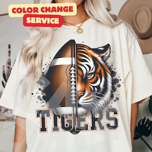 tigers football png | Tigers T-shirt Sublimation Digital File Download l Tigers School spirit shirt tiger mascot tiger logo Instant download