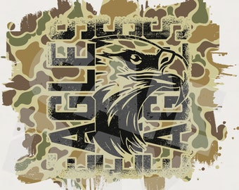 Eagles Camo  shirt design | Eagles Shirt PNG | Eagles Head T-shirt Sublimation design l Camo Eagles Spirit PNG | Eagles mascot png |