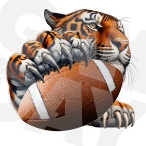 Tiger football Sublimation design l Tiger Spirit PNG | Tiger Shirt PNG |  Tiger mascot png | Football Tiger png | Instant download