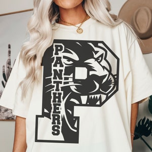 Panthers Mascot SVG: School Spirit Shirt Design (Digital Download)