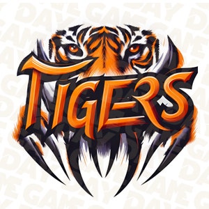 Tiger Shirt PNG | Tiger Head T-shirt Sublimation design l Tiger Spirit PNG | Tiger mascot png | Football Tiger png | Instant download