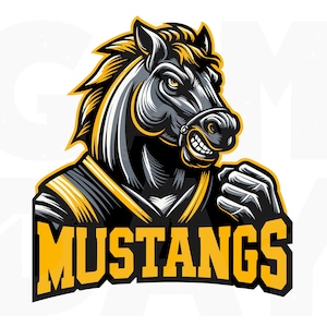Mustangs school spirit png l Mustangs Shirt PNG | Mustangs mascot png | Football Mustangs png | Mustangs College logo. Instant download