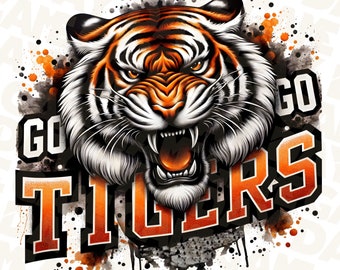 Tiger Mascot PNG: T-Shirt Sublimation Design (Digital Download)