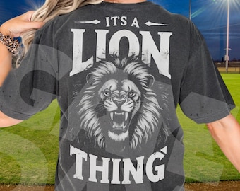 Lions Mascot PNG: College Spirit Shirt Design (Digital Download)