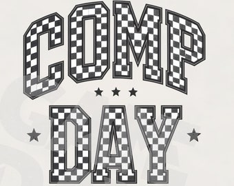 Grunge Checked Comp Day Shirt png, Retro Checked Cop Day Png Competition Day Checked School Sport Sublimation . Instant download