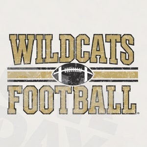 Wildcats Football png  Wildcats Spirit PNG | Wildcats mascot png l Wildcats shirt sublimation text design Instant download golden yellow