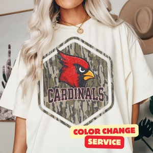 Camo Cardinals T-Shirt Design: Mascot PNG (Digital Download)