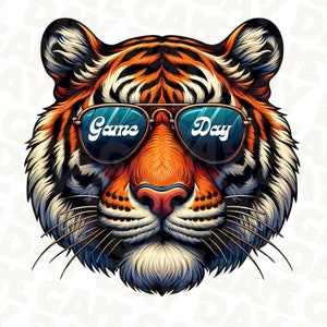 Tiger Game Day PNG | Tiger Spirit PNG | Tiger Face T-shirt Sublimation design l Tiger mascot png | Football Tiger png | Instant download