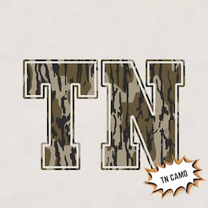 Camo TN png Varsity-tekstontwerp, Tennessee State Monogram Design kleding sublimatie afbeeldingsbestand direct downloaden