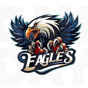 Adler-Shirt PNG | Sportadler png l Eagle Spirit PNG | Adler Maskottchen png SVG | Fußball-Adler png | Eagles-Team-Maskottchen png. Sofortiger Download