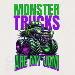 Monstertrucks sind meine Marmelade Png, Monstertruck Png Sublimation Design Kids Truck Design Png Digital Download Bilddatei zum Ausdrucken