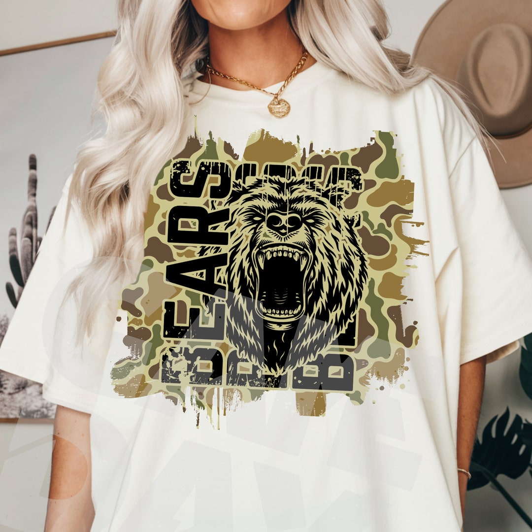Bears Camo T-shirt Design: Mascot Spirit PNG (digital Download) - Etsy
