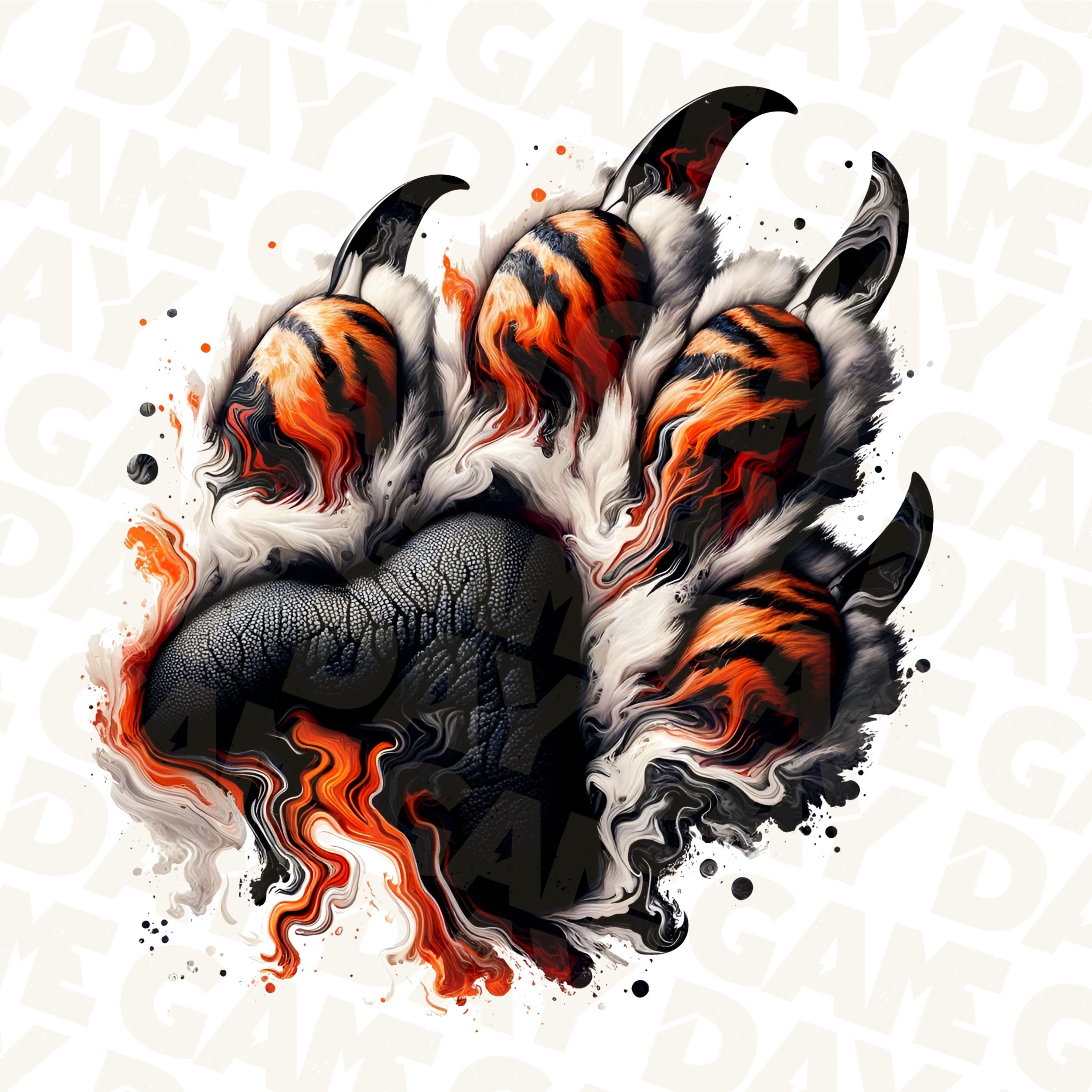 Tiger Paw png | Tiger Claw png l Tiger Spirit PNG | Tiger Shirt PNG | Tiger mascot png | Football Tiger png | Instant download