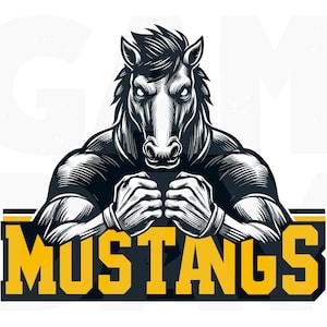 Mustangs mascot png | Mustangs school spirit png l Mustangs Shirt PNG |  Football Mustangs png | Mustangs College logo. Instant download