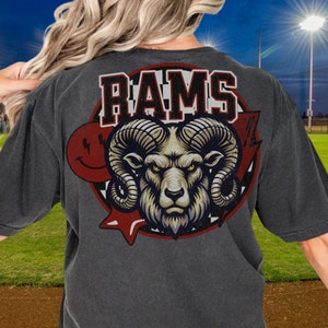 Rams Head T-Shirt Design: Mascot PNG (Digital Download)