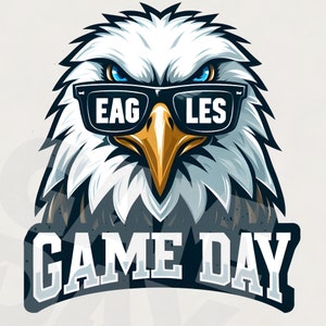 eagles team mascot png l Eagle Shirt PNG | Eagle Spirit PNG | Eagle mascot png  | Gameday png | Eagle school spirit  Instant download