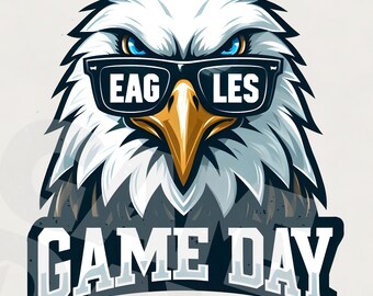 Mascota Águila PNG: Diseño para el Día del Juego con Espíritu Escolar (Descarga Digital)