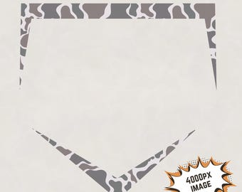 Camo Home Plate PNG: Customizable Baseball Diamond Design (Digital Download)