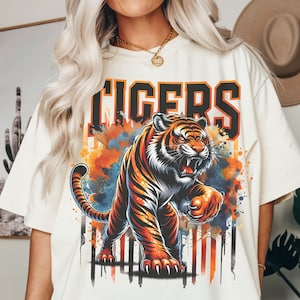 Angry Tiger png | Tiger Mascot png | Tiger Shirt PNG | Tiger T-shirt Sublimation design l Tiger Spirit PNG | Instant download