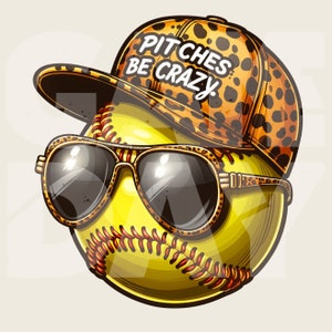 Stelldicheine be crazy png | softball life png | retro Softball png | Softball Mom png | Softball Sublimationsentwurf | Liebe Softball png
