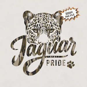 Camo Jaguar pride png, Jaguar Mascot shirt png sport, Sublimation design | Camo Jaguar Spirit PNG | Jaguar Shirt PNG, Jaguar head png