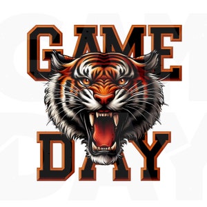 Tigers Mascot PNG | Tiger Game Day T-shirt design l Tiger Spirit PNG |  Tiger School Spirit png | Football Tiger png | Instant download