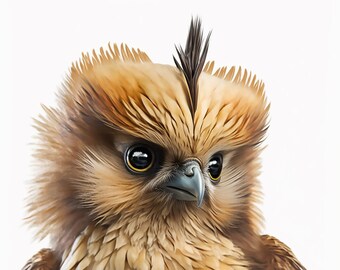 Experience the majesty of a baby Griffon with vibrant and captivating digital art!