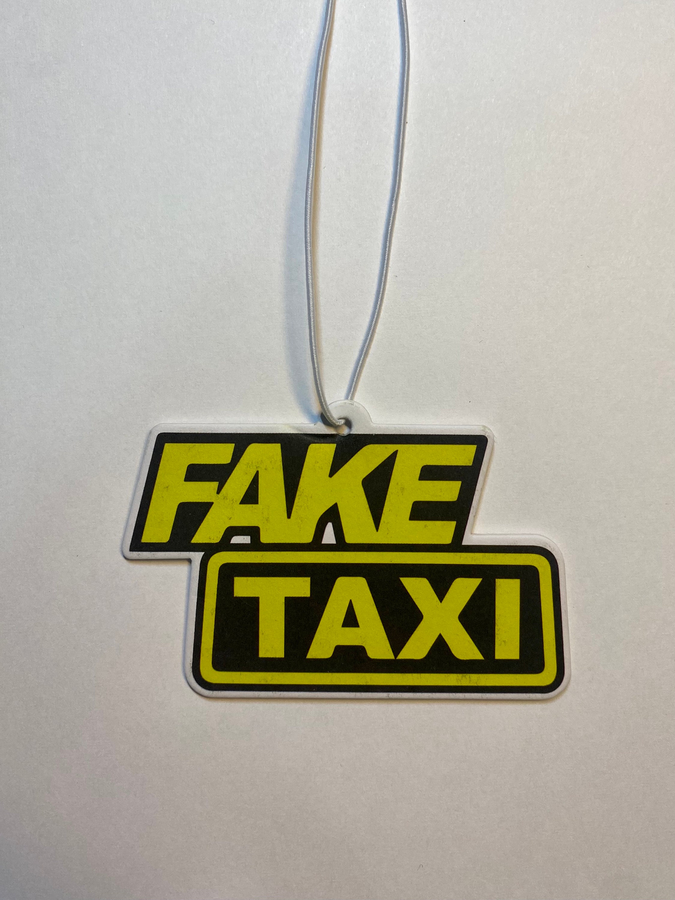 2 X FAKE TAXI Yellow Car Sticker - Funny Vinyl Decal For Bumper Window JDM VW