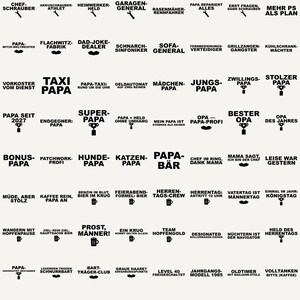 Pacchetto SVG per la Festa del Papà in tedesco • 104 file per plotter con frasi per papà • Trofeo/boccale da birra "Miglior Papà" • Strumento per Cricut e Silhouette • Scarica immagine 4