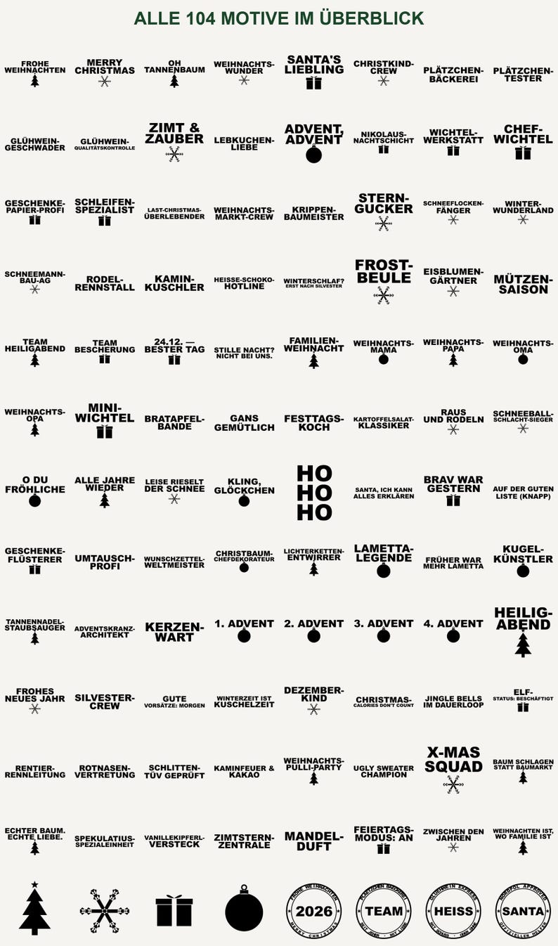 Christmas SVG Bundle German • 104 Plotter Files Christmas Sayings • Christmas Sweater Gift Tags • Cricut Silhouette • Download image 4