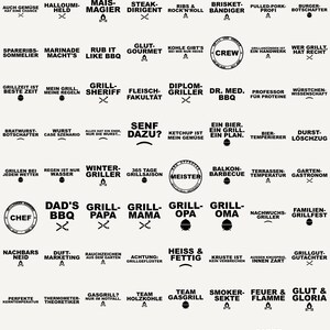 Grill SVG Bundle German • 103 BBQ Sayings Plotter Files • BBQ Apron Gift for Men • Cricut Silhouette • Charcoal Grill Bratwurst Download image 4