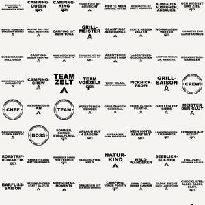 Camping SVG Bundle German • 100 Plotter Files Camper Sayings • Caravan Tent Campfire • Cricut Silhouette • Vanlife Grill Gift image 4