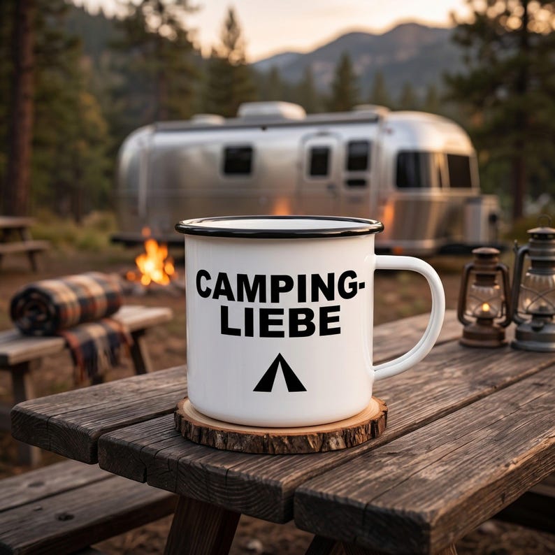 Camping SVG Bundle German • 100 Plotter Files Camper Sayings • Caravan Tent Campfire • Cricut Silhouette • Vanlife Grill Gift image 1