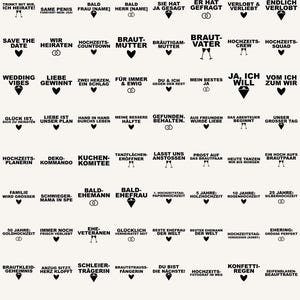 Wedding SVG Bundle German • 104 Plotter Files Wedding Sayings • Mr & Mrs Hen Party Team Bride • Cricut Silhouette • Download image 4