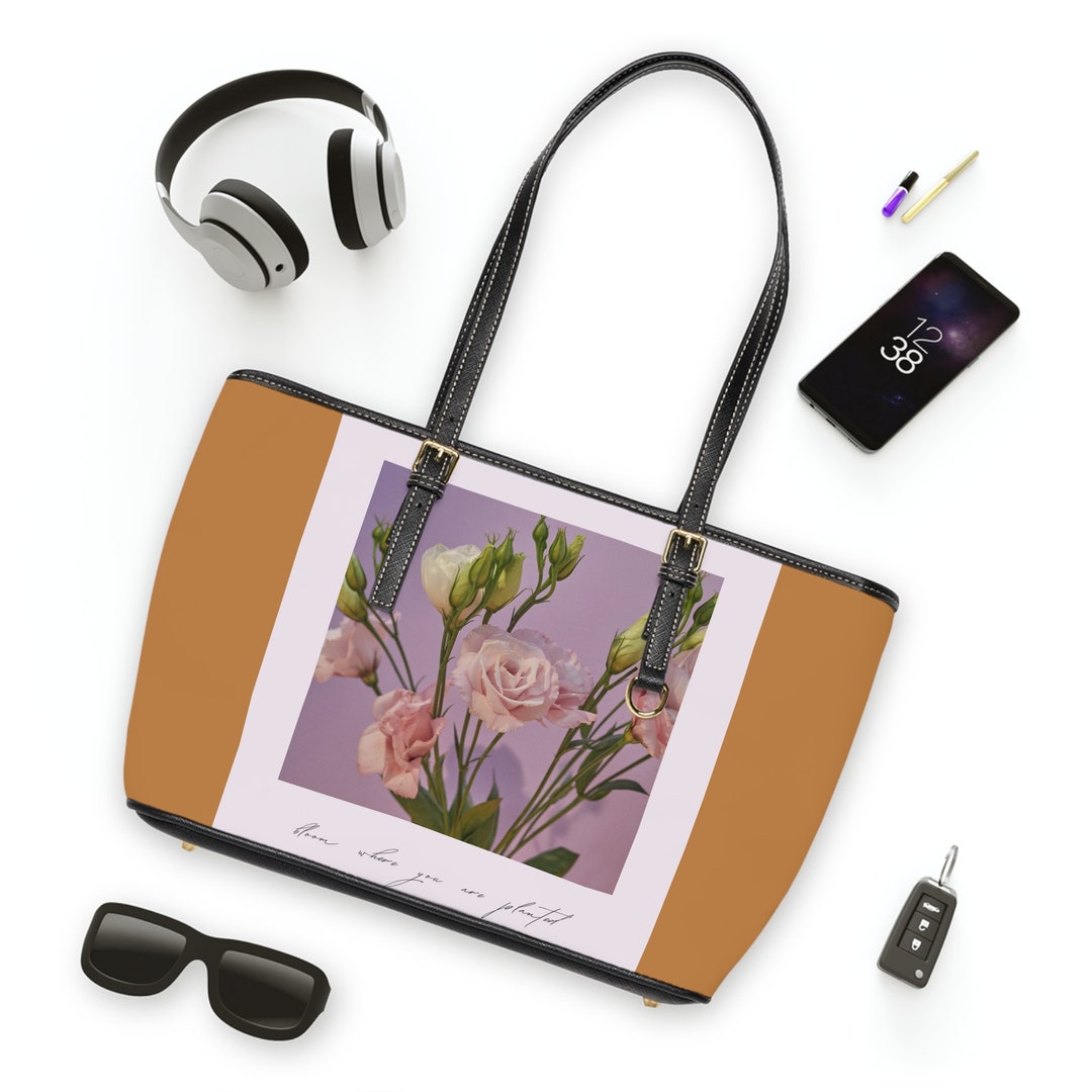 Burgundy Bloom Shoulder Handbag