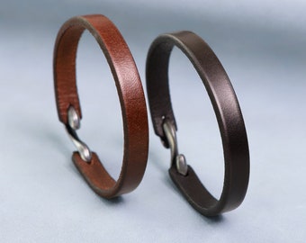 Leather Bracelet For Men, Personalized Bracelet, Engraved Mens Bracelet, Friendship Bracelet, Custom Cuff Bracelet,Personalized Leather Gift
