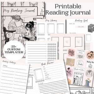 Classic Reading Journal Printable | Reading Tracker | Easy Printable Book Tracker | Reading Journal Instant Download | Journal for Reader